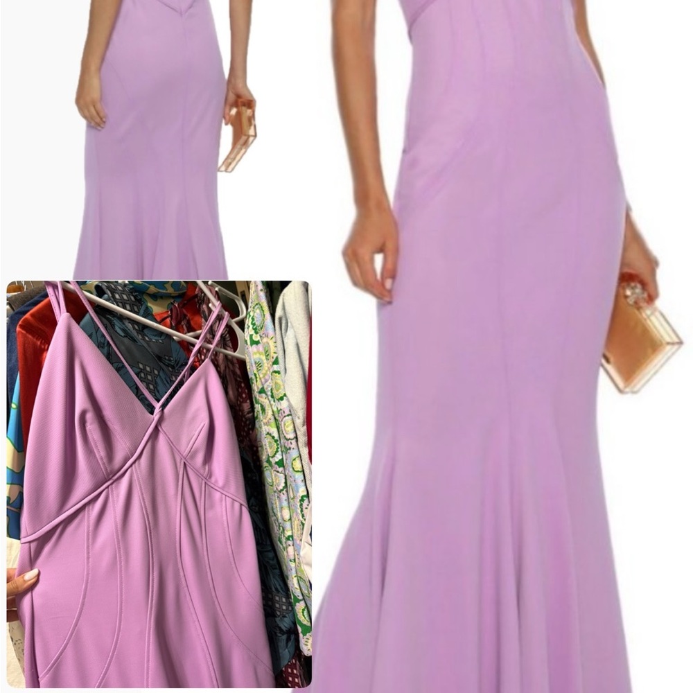 Zac Posen Purple Spaghetti Strap Maxi Dress for Weddings